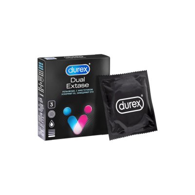 Купить durex (дюрекс) презервативы dual extase 3шт в Городце