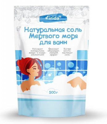 Купить мирида (mirida), соль для ванн мертвого моря натуральная, 500г в Городце