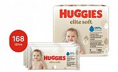Купить huggies (хаггис) салфетки влажные elitesoft 56 шт, в комплекте 3 упаковки в Городце