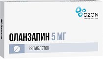 Купить оланзапин, таблетки, покрытые пленочной оболочкой 5мг, 28 шт в Городце