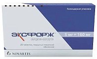 Купить эксфорж, таблетки, покрытые пленочной оболочкой 5мг+160мг, 28 шт в Городце