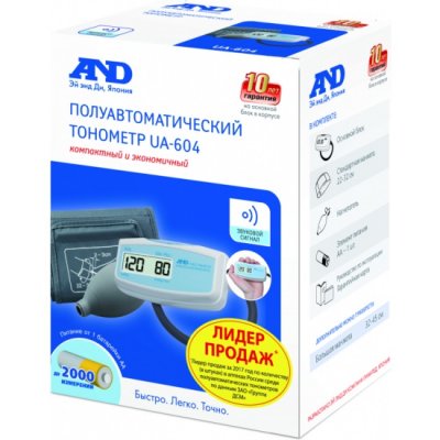 Купить тонометр полуавтоматический a&d (эй энд ди) ua-604, компактный в Городце