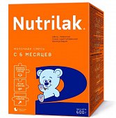 Купить нутрилак 2 (nutrilak 2) молочная смесь с 0 до 6 месяцев, 600г в Городце