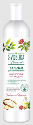 Купить svoboda natural (свобода натурал) бальзам-ополаскиватель для волос женьшень, зеленый чай и провитамин в5, 430мл в Городце