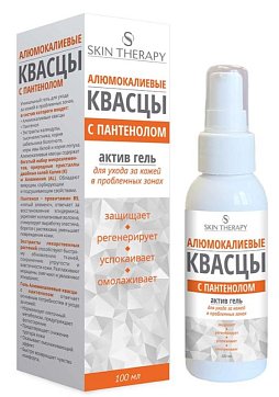 Квасцы алюмокалиевые с пантенолом гель актив Skin therapy 100мл