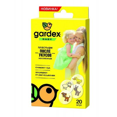 Купить пластырь gardex baby (гардекс) после укусов насекомых, 20 шт в Городце