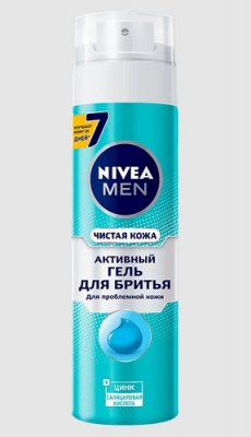 Купить nivea (нивея) для мужчин гель для бритья чистая кожа, 200мл в Городце