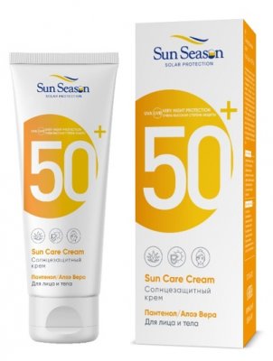 Купить sun season (сан сизон) крем солнцезащитный для тела 65мл spf50+ в Городце