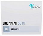 Купить лозартан, таблетки, покрытые пленочной оболочкой 50мг, 60 шт в Городце