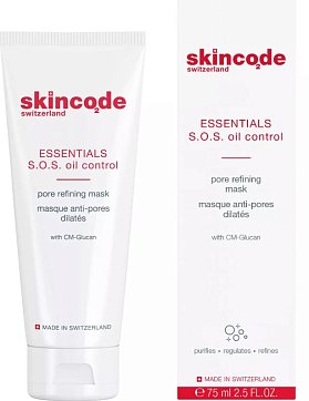 Скинкод Эссеншлс (Skincode Essentials) маска для лица очищающая с эффектом сужения пор 75мл