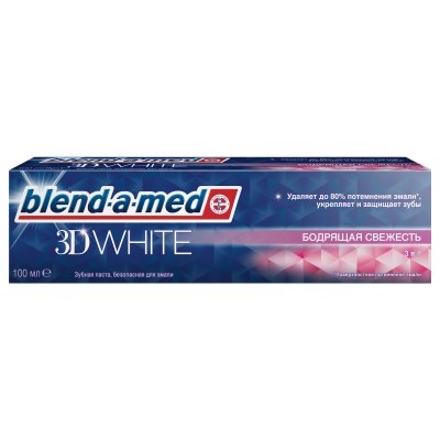 Купить blend-a-med (бленд-а-мед) зубная паста 3д вайт бодрящая свежесть, 100мл в Городце
