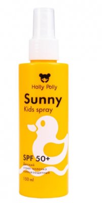 Купить holly polly (холли полли) sunny детский спрей-молочко spf 50+ водостойкий 3+, 150мл в Городце