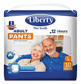 Купить liberty premium pants (либерти премиум пантс) подгузники-трусики для взрослых одноразовые l 10шт в Городце