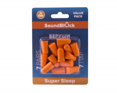Купить беруши soundblock (саундблок) super sleep пенные, 7 пар в Городце