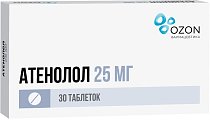 Купить атенолол, таблетки, покрытые пленочной оболочкой 25мг, 30 шт в Городце