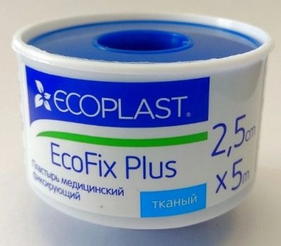 Купить ecoplast ecoplast медицинский фиксирующий тканый 2,5см х 5м в Городце