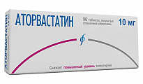 Купить аторвастатин, таблетки, покрытые пленочной оболочкой 10мг, 90 шт в Городце