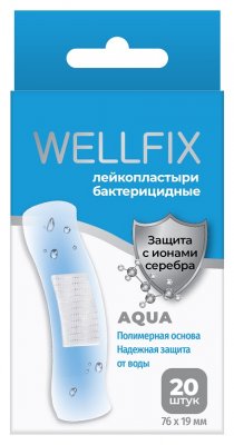 Купить пластырь веллфикс (wellfix) водонепроницаемый медицинский на полимерной основе aqua, 20 шт в Городце