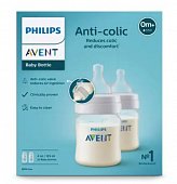 Купить avent (авент) бутылочка для кормления с рождения anti-colic с клапаном airfree 125 мл 2 шт (scy100/02) в Городце