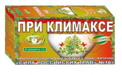 Купить фиточай сила российских трав №16 при климаксе, фильтр-пакеты 1,5г, 20 шт бад в Городце