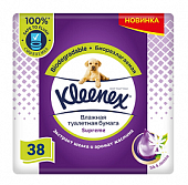 Купить kleenex (клинекс) бумага туалетная влажная supreme 38шт в Городце