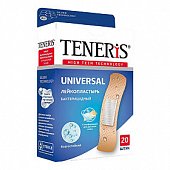 Купить пластырь teneris universal (тенерис) бактерицидный ионы ag полимерная основа, 20 шт в Городце