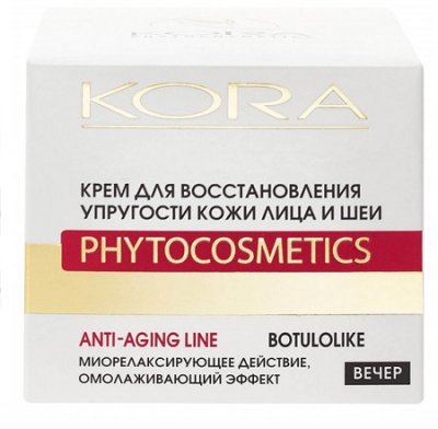 Купить kora (кора) крем для восстановления упругости кожи лица и шеи с эффектом ботокса 50мл в Городце