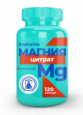 Купить ирисфарма (irispharma) магния цитрат с витамином в6, капсулы 120 шт бад в Городце