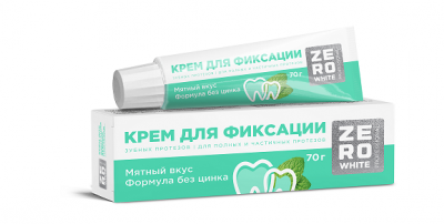 Купить zero white (зеро вайт) крем дя фиксации зубных протезов экстрасильный мятный вкус 70г в Городце